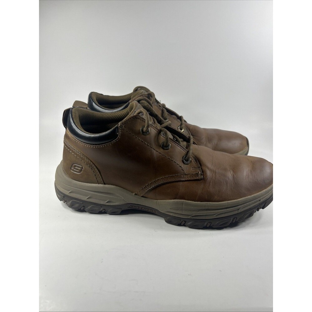 Skechers Men's Boots Knowlson Ramhurst Size 9.5 Brown Sneakers Leather Comfort